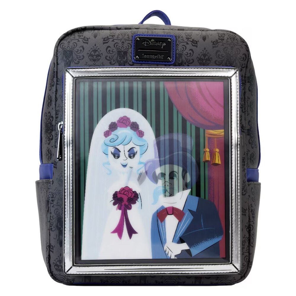 NEW Loungefly Haunted Mansion Widow Bride Portrait Lenticular Mini Backpack